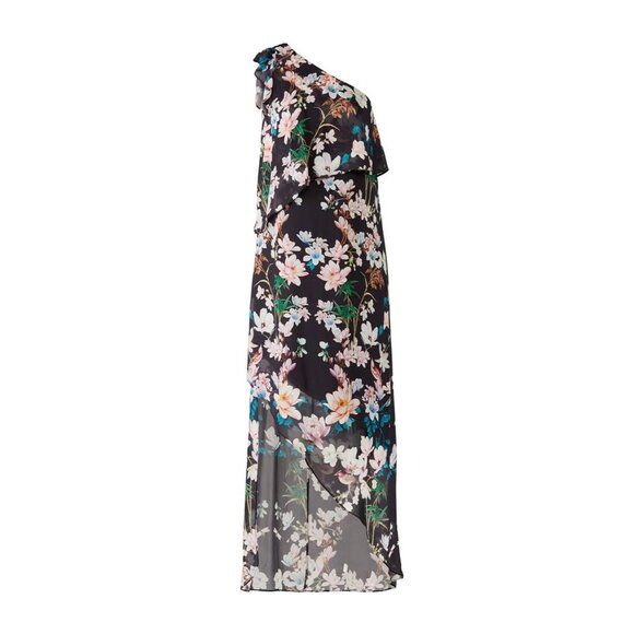 Slate & Willow Women's Maxi Dress Black Hudson Floral One-Shoulder Sz 4 - Picture 15 of 15